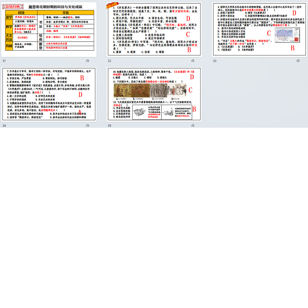 《 三国两晋南北朝时期的科技与文化》PPT课件精品七上历史第20课