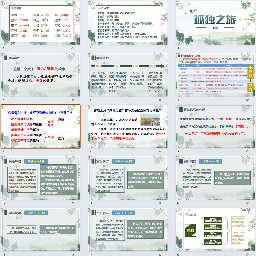 《孤独之旅》PPT课件公开课初中九年级语文上册第17课精品课堂