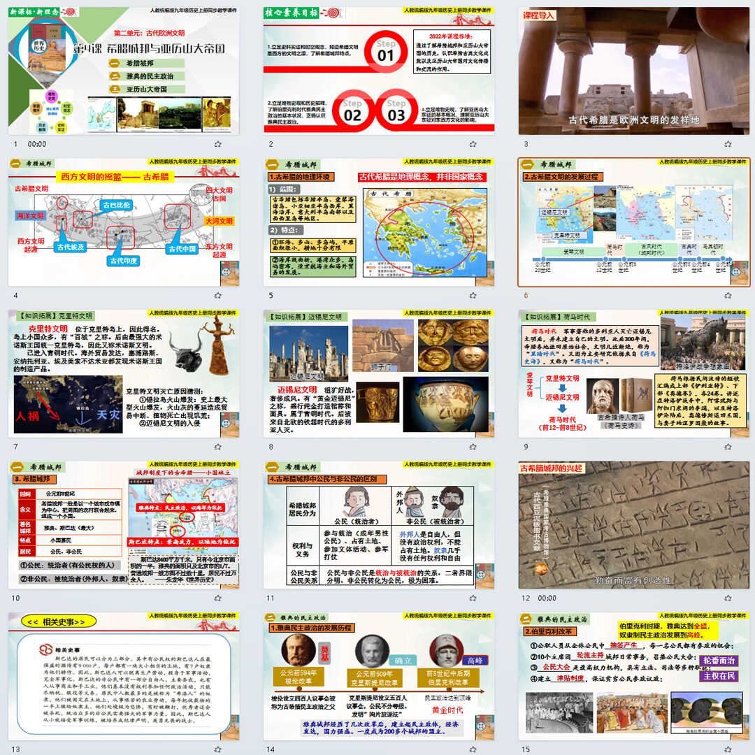 《希腊城邦和亚历山大帝国》PPT课件10套初中九年级上历史第四课