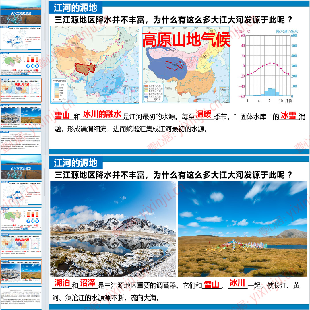 人教版《高原湿地-三江源地区》PPT课件9套八下地理第九章第2节