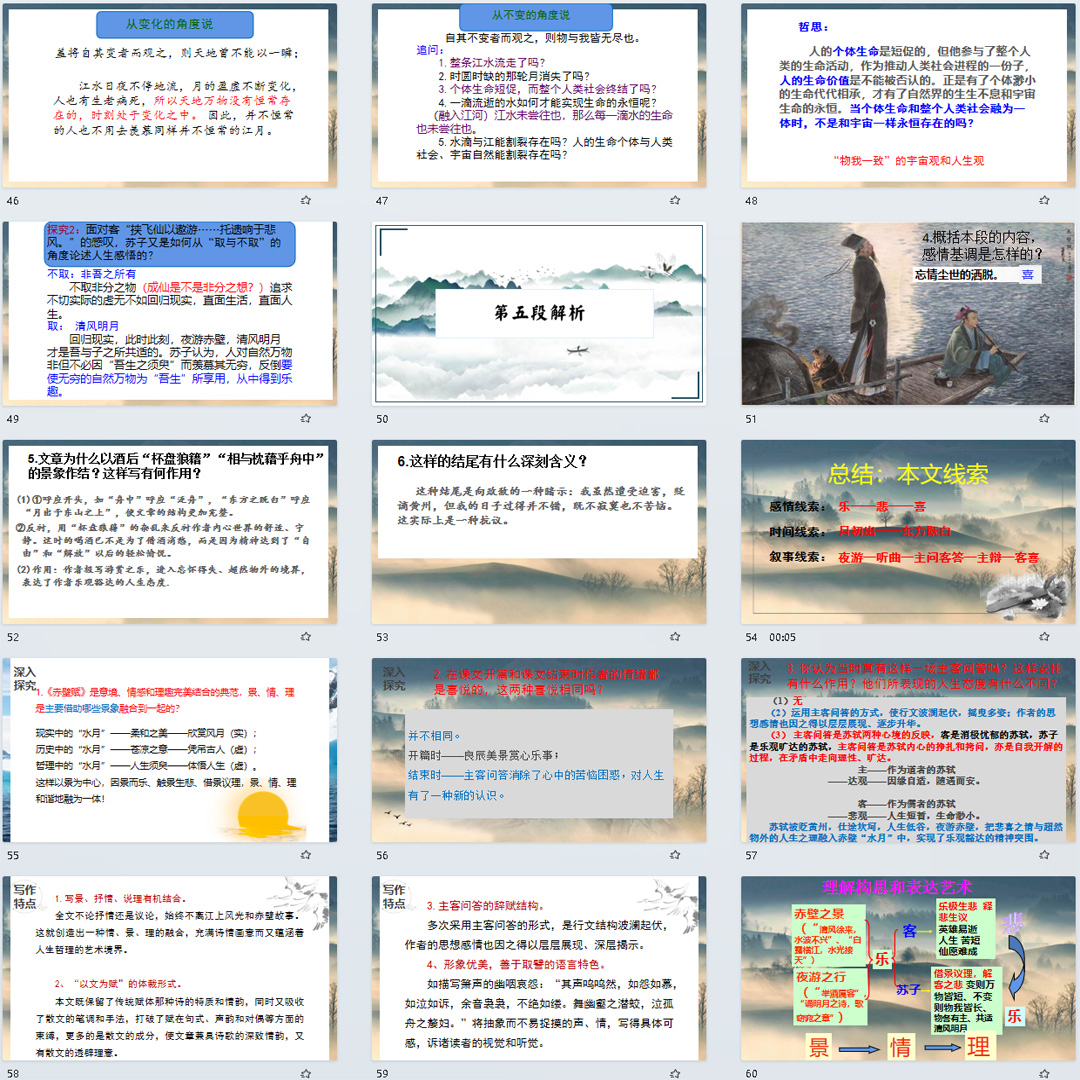 《赤壁赋》PPT课件14套高一语文上学期必修上册第16课教学课件