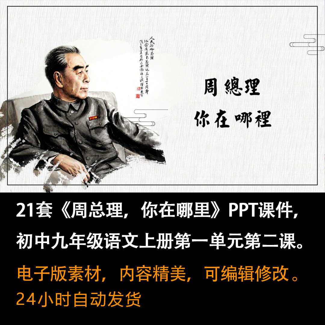 《周总理，你在哪里》PPT课件21套九年级语文上册第二课PPT课件