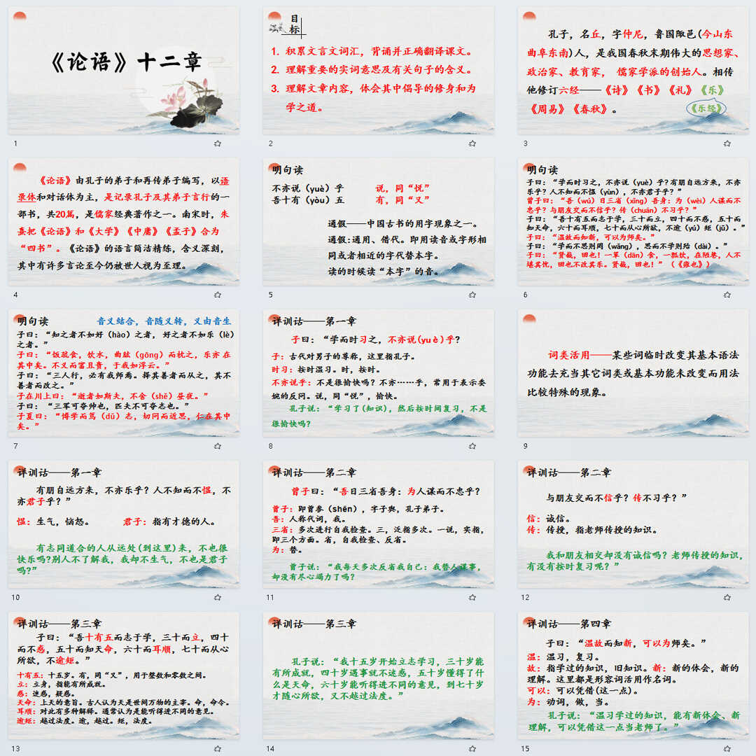 《〈论语〉十二章》PPT课件26套七年级上册语文第十二课教学课件