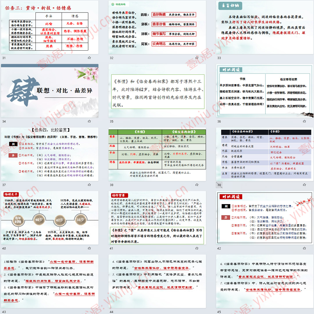 《临安春雨初霁》PPT课件8套高中语文选择性必修下册古诗词诵读