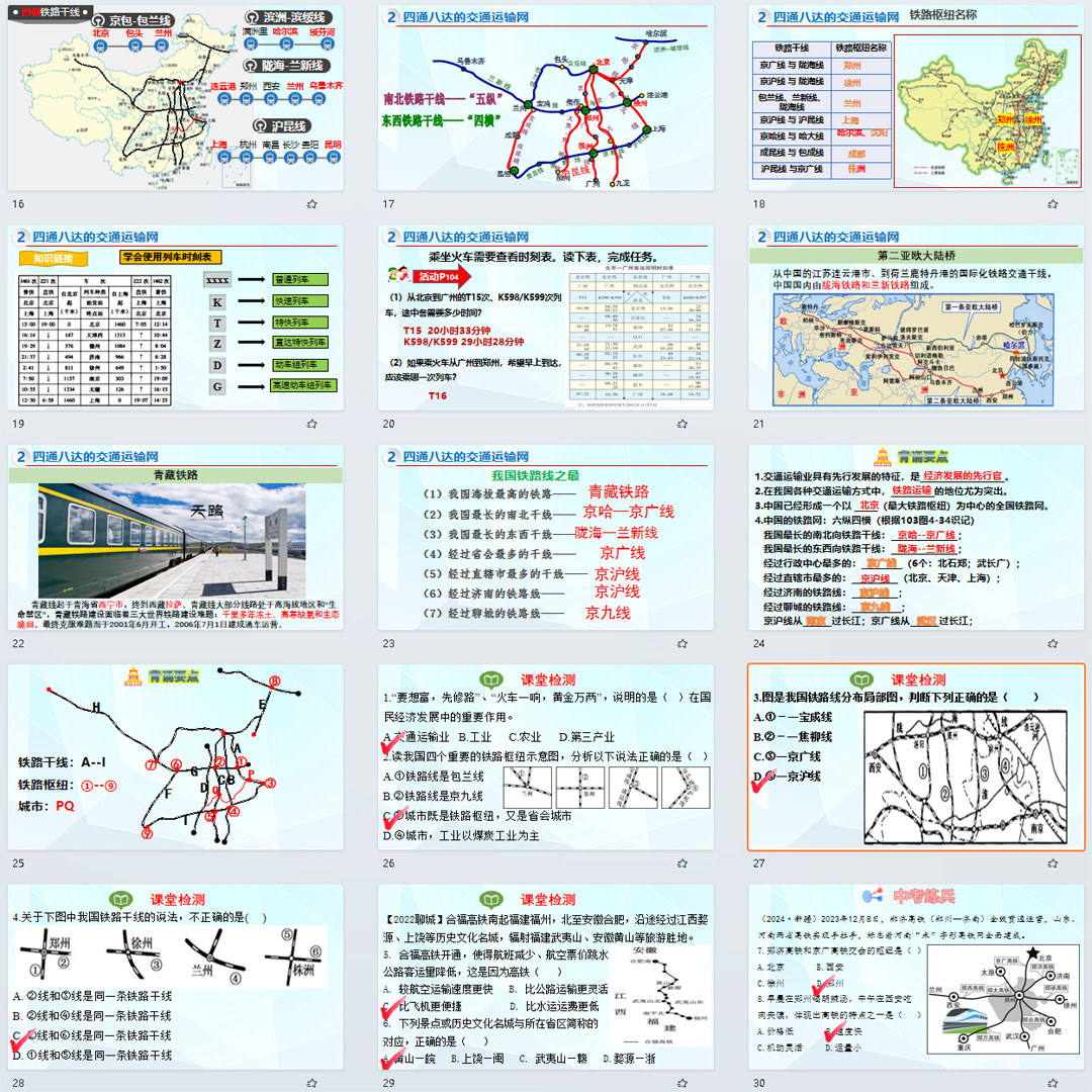 湘教版《中国的交通运输业》PPT课件公开课八上地理第4章3节1课时