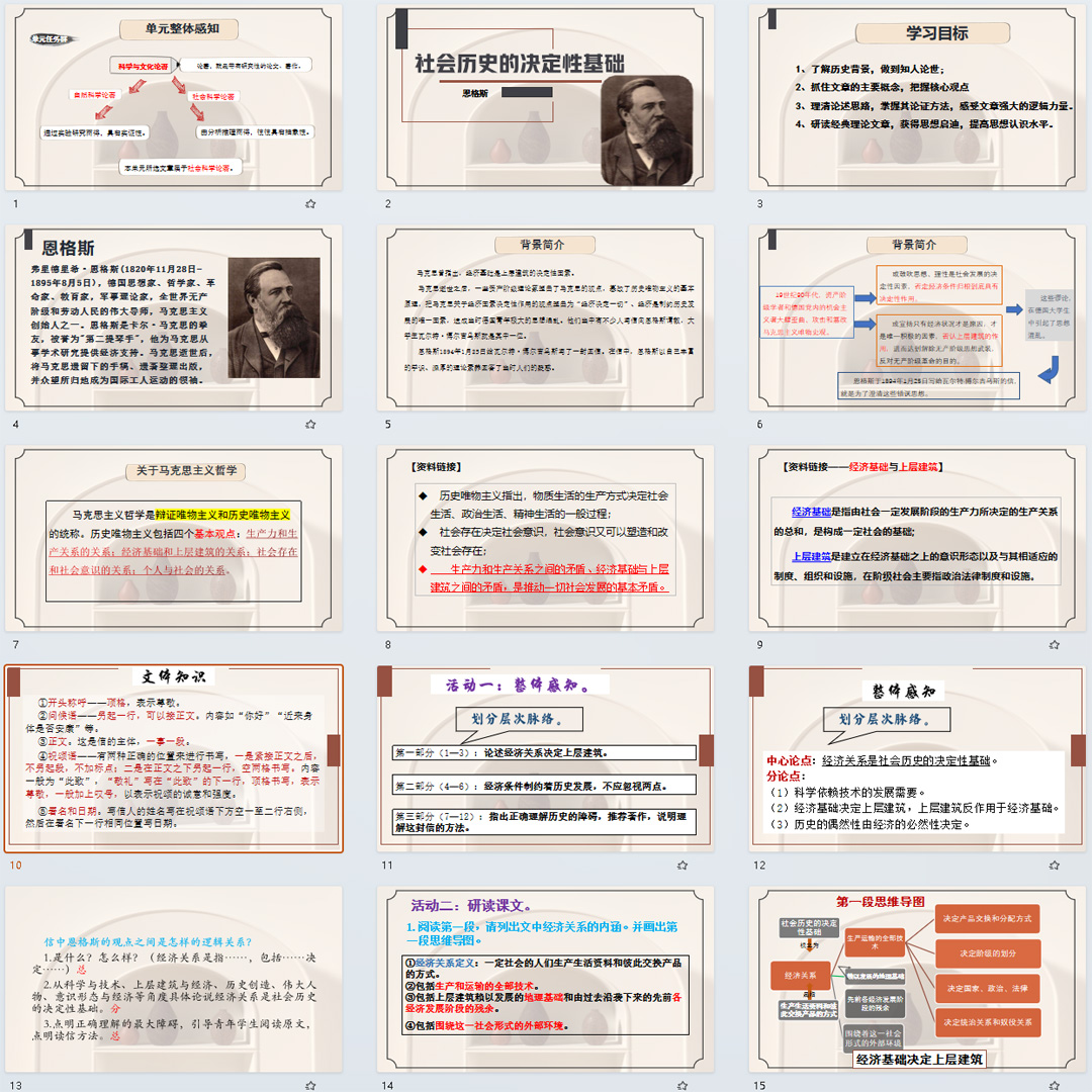 《社会历史的决定性基础》PPT课件7套高二语文选择性必修中第一课