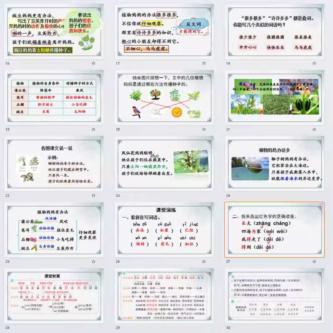 《植物妈妈有办法》PPT课件13套二年级语文上册第三课PPT课件