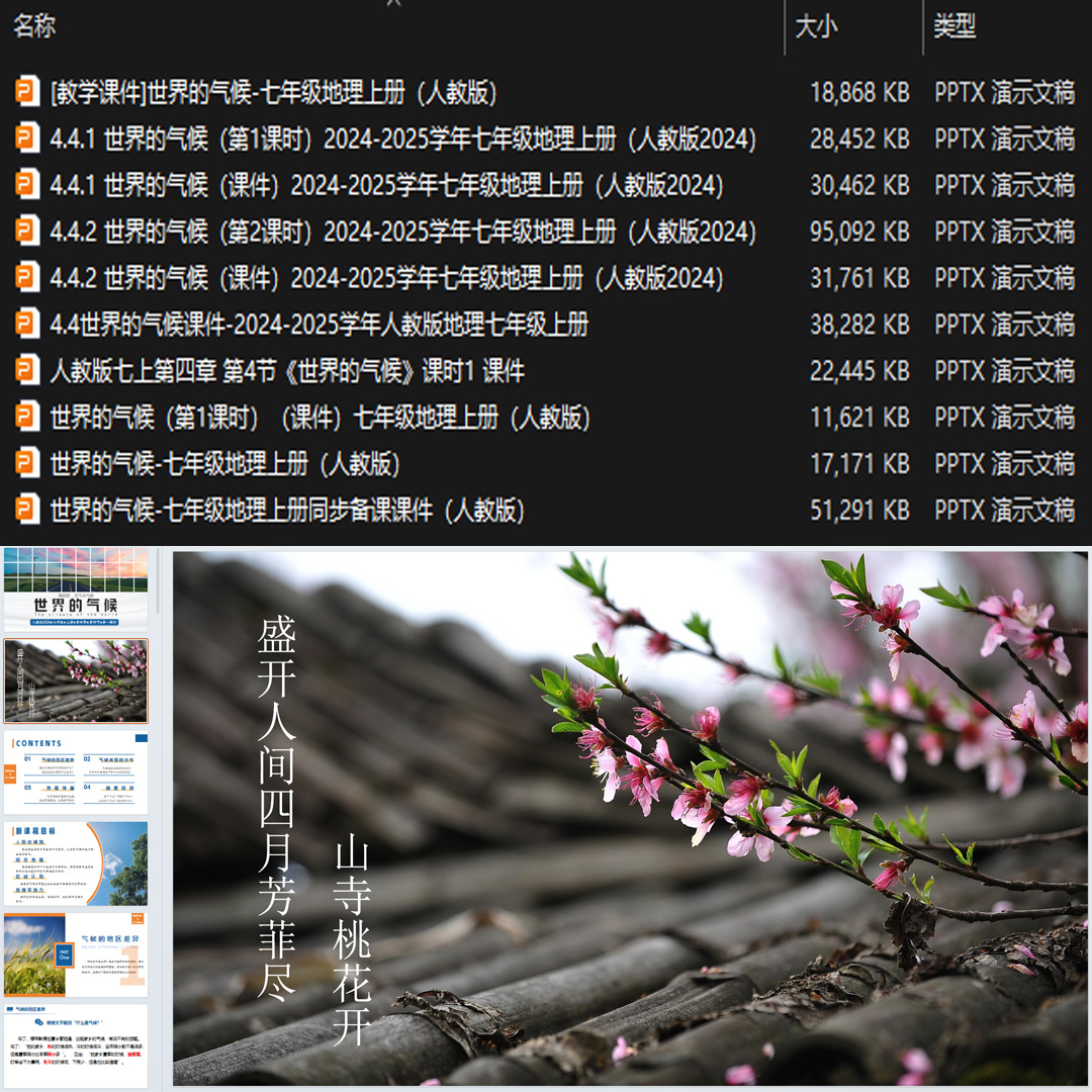 《世界的气候》PPT课件10套初中七年级上册地理第四章第四节