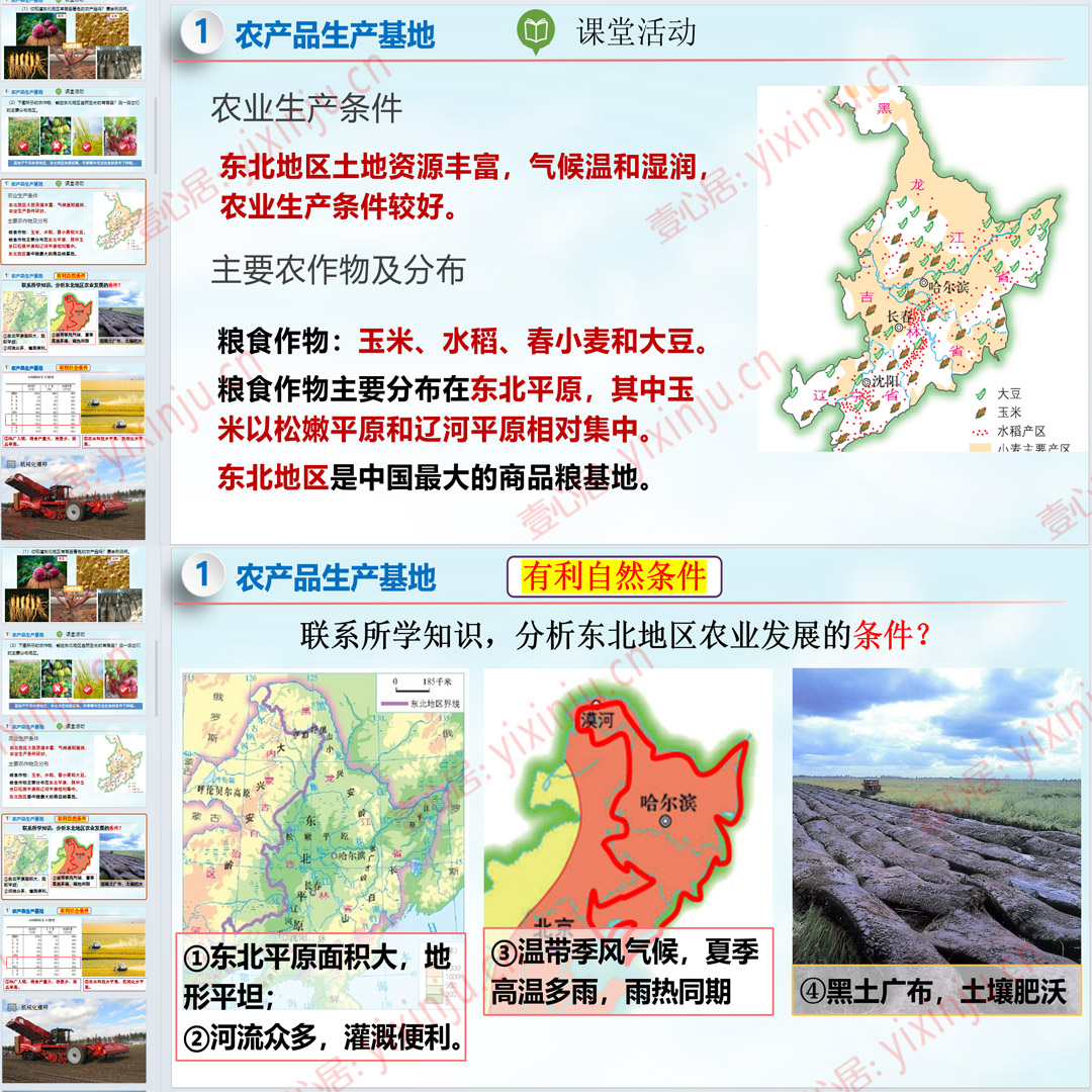 湘教版东北地区的产业分布PPT课件7套八年级下册地理第六章第3节