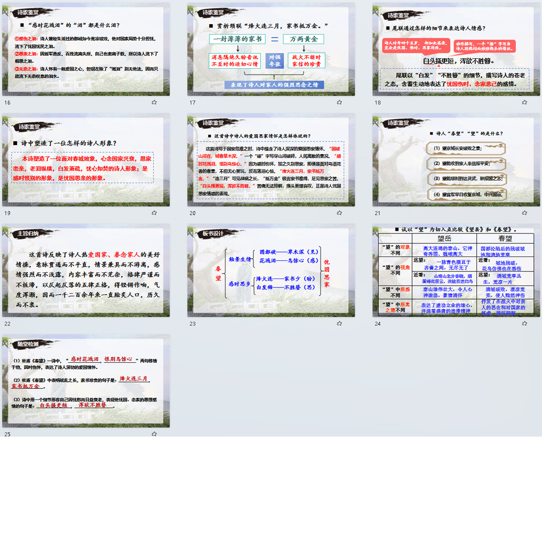 《诗词五首·春望》PPT课件公开课初中八年级上册语文第26课教学