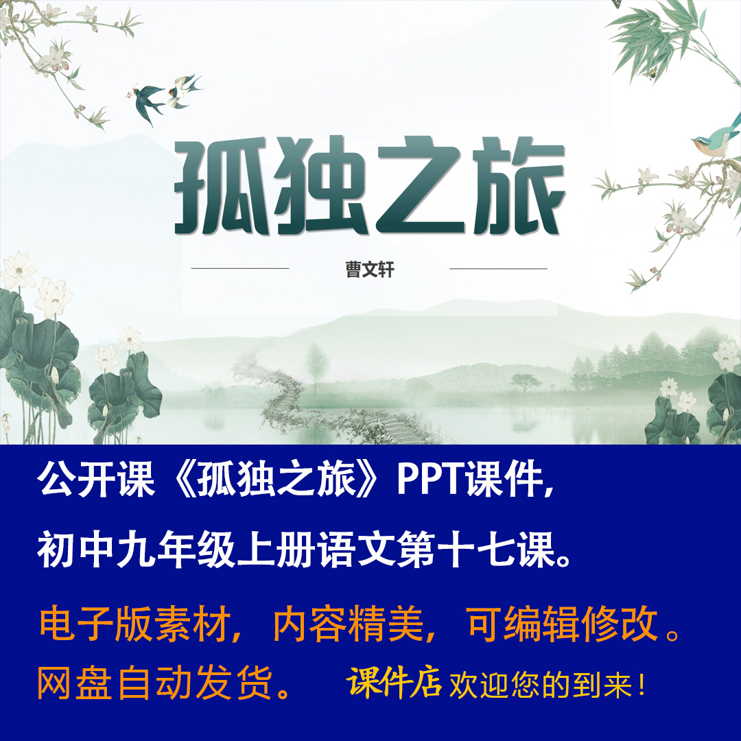 《孤独之旅》PPT课件公开课初中九年级语文上册第17课精品课堂