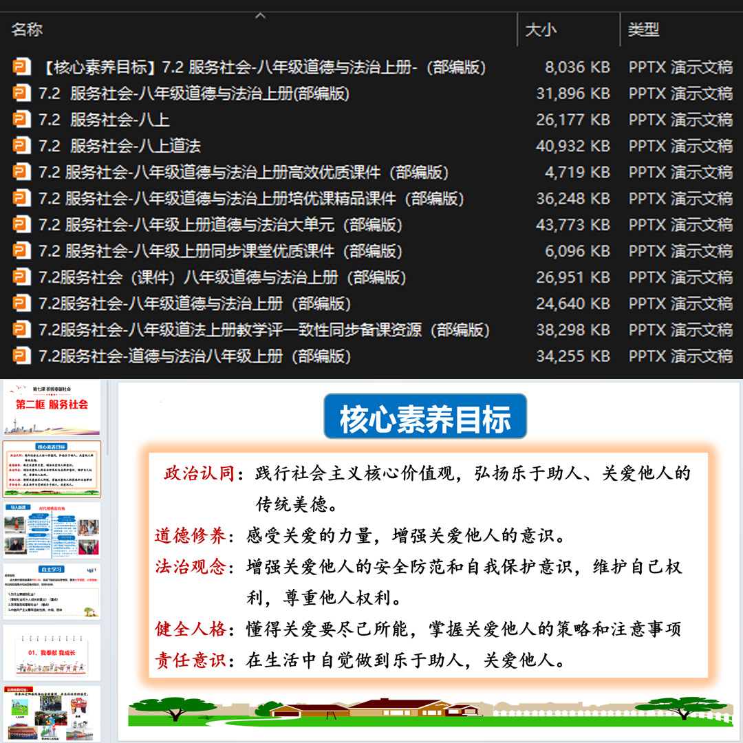 《服务社会》PPT课件12套八年级上册道法第七课第二节教学课件