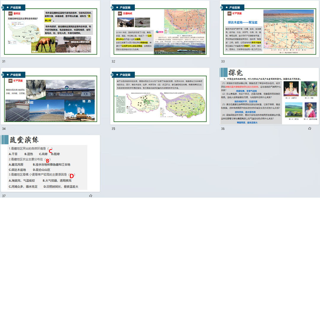 湘教版西北地区和青藏地区PPT课件9套八年级下册地理第五章第3节