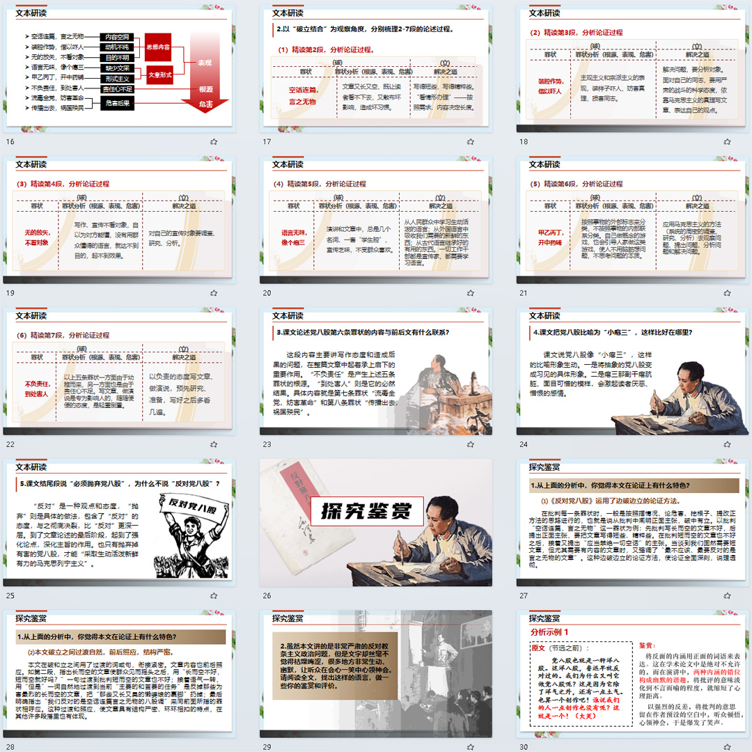 《反对党八股》PPT课件11套高一语文上学期必修上册第11课教学