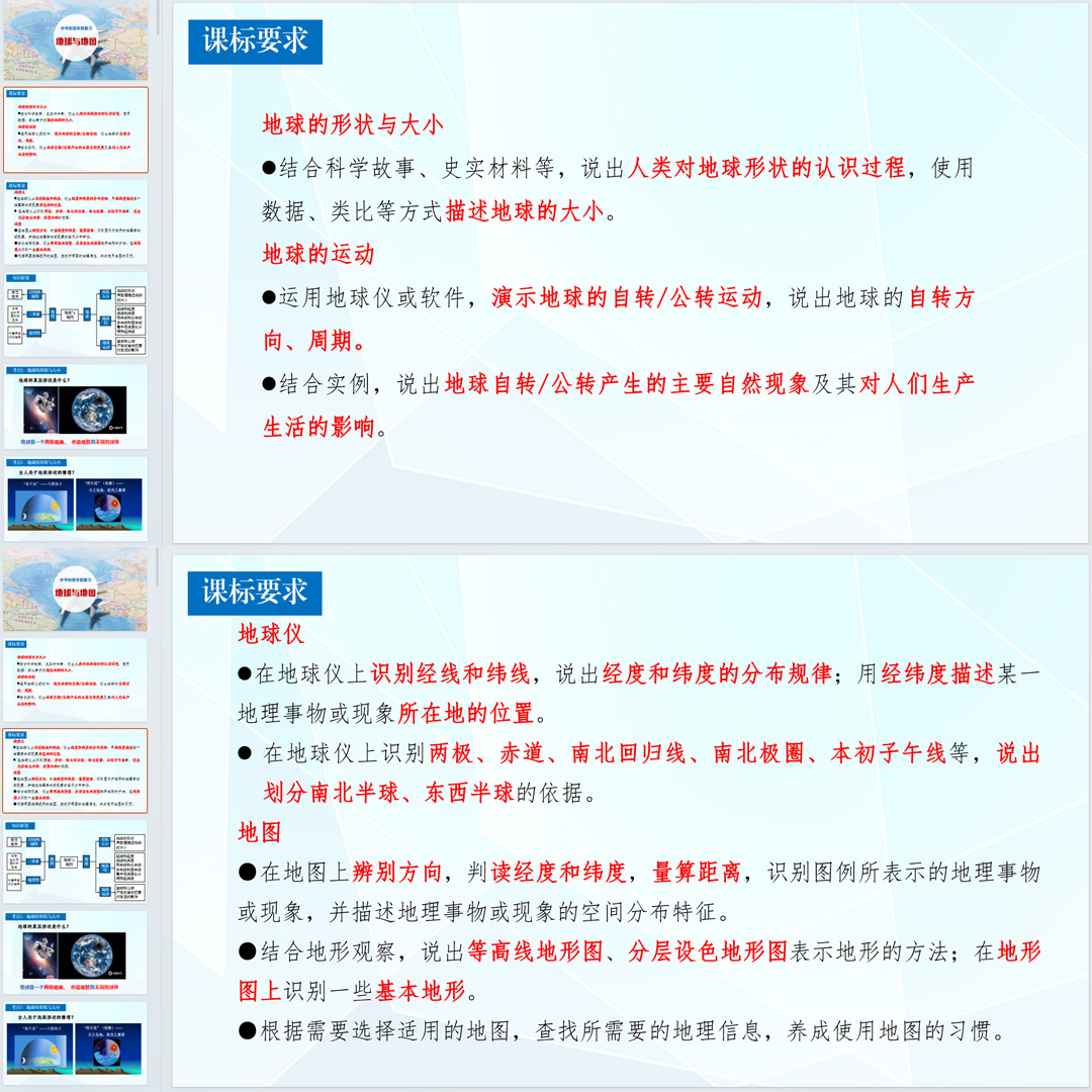 中考地理专题复习-地球与地图ppt课件初中地理中考（86页）