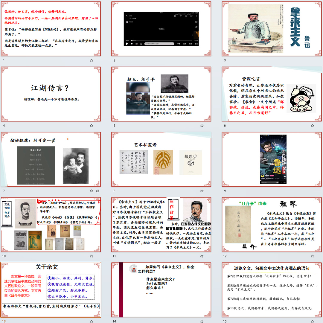 《拿来主义》PPT课件精品课高一语文上学期必修上册第12课教学