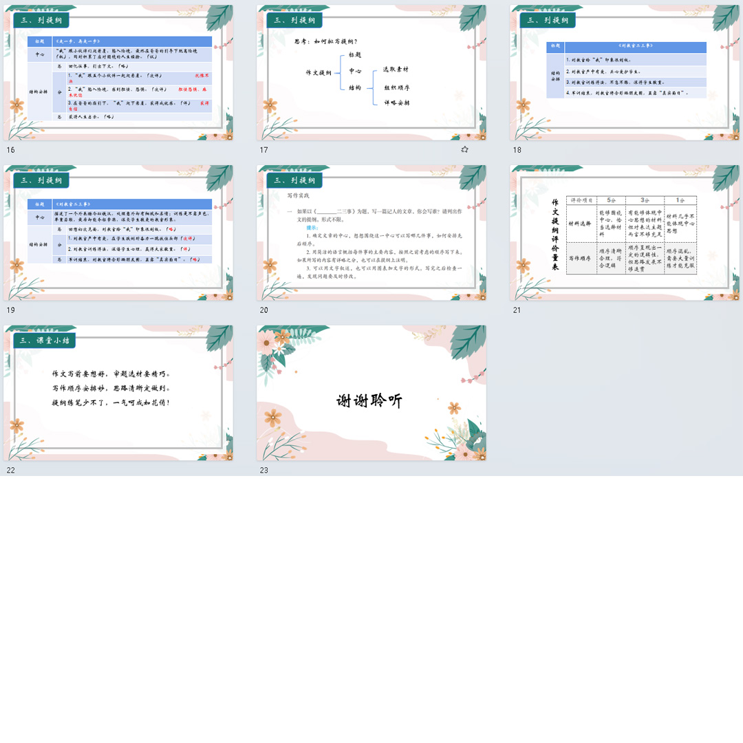 写作《思路要清晰》课件ppt初中七年级上册语文第四单元写作指导