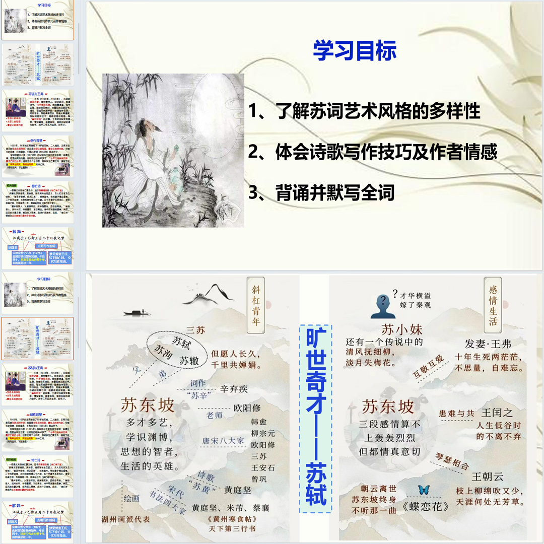 《江城子》PPT课件精品课古诗词诵读高二语文上学期选择性必修上