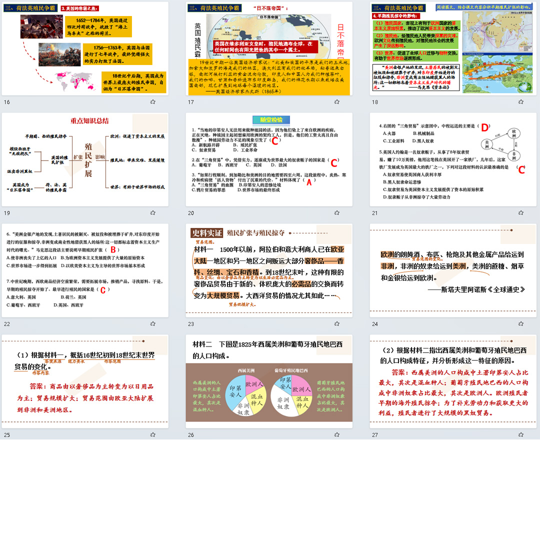 《早期殖民掠夺》PPT课件公开课初中九年级上册历史第16课课件