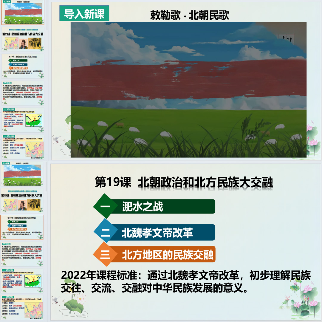 《 北朝政治和北方民族大交融》PPT课件精品课堂七上历史第19课