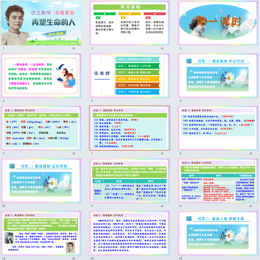 《再塑生命的人》PPT课件公开课七年级上册语文第11课PPT教学课件