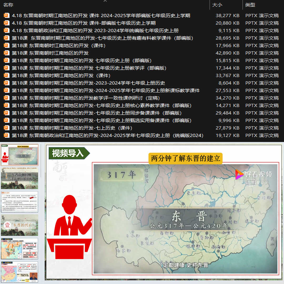 《 东晋南朝时期江南地区的开发》PPT课件17套初中七上历史第18课