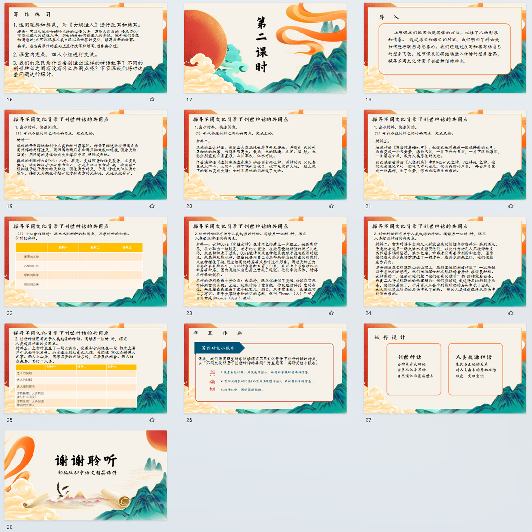 《女娲造人》PPT课件16套初中七年级上册语文第二十三课课件ppt