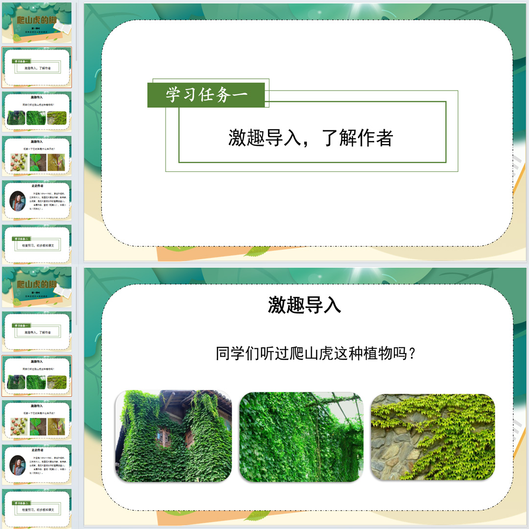 《爬山虎的脚》PPT课件31套四年级上册语文第十课教学课件ppt