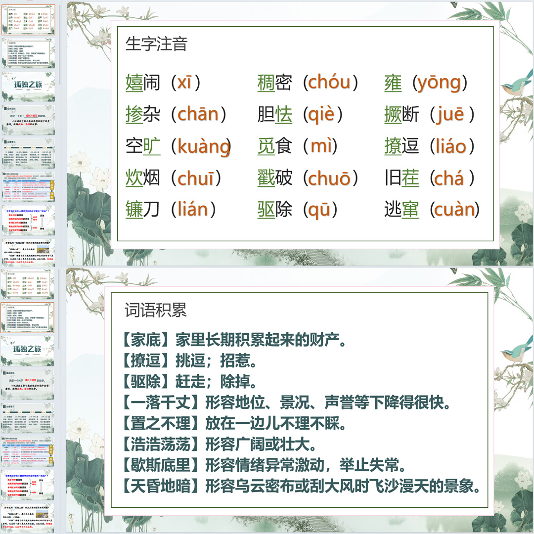 《孤独之旅》PPT课件公开课初中九年级语文上册第17课精品课堂