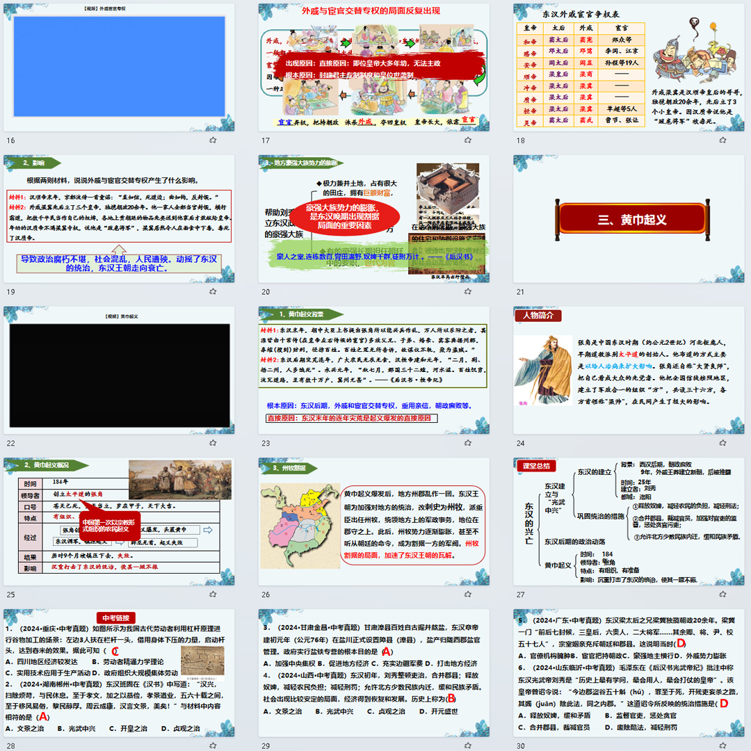 《 东汉的兴衰》PPT课件公开课初中七年级上册历史第13课教学课件