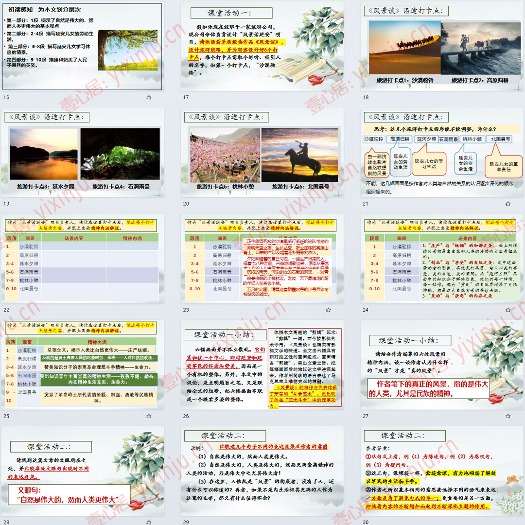 《风景谈》PPT课件9套高中语文选择性必修下册第7课课堂教学