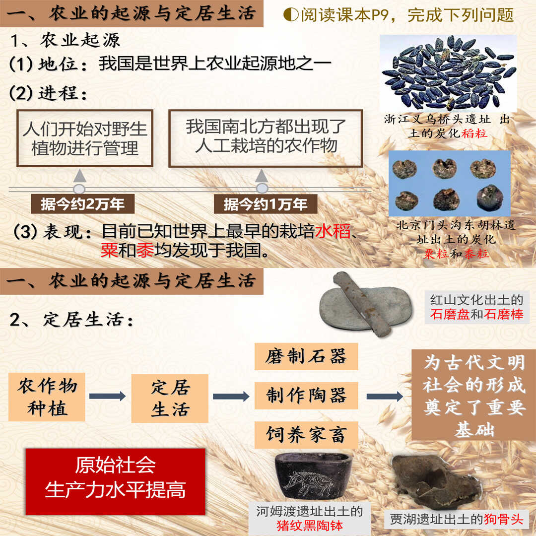 《原始农业与史前社会》PPT课件3套初中七年级上册历史第二课PPT