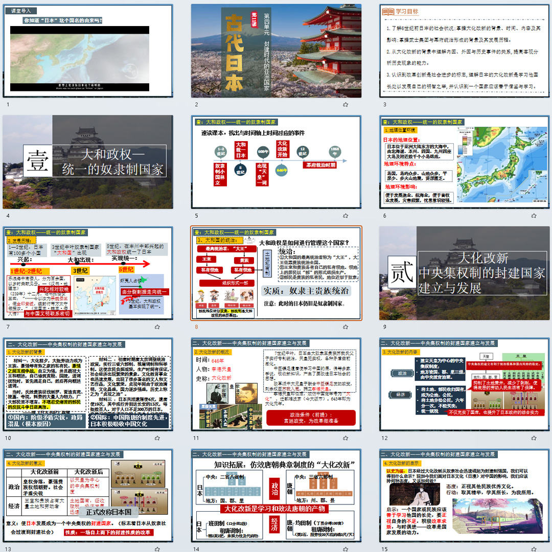 《古代日本》PPT课件公开课初中九年级上册历史第11课教学课件