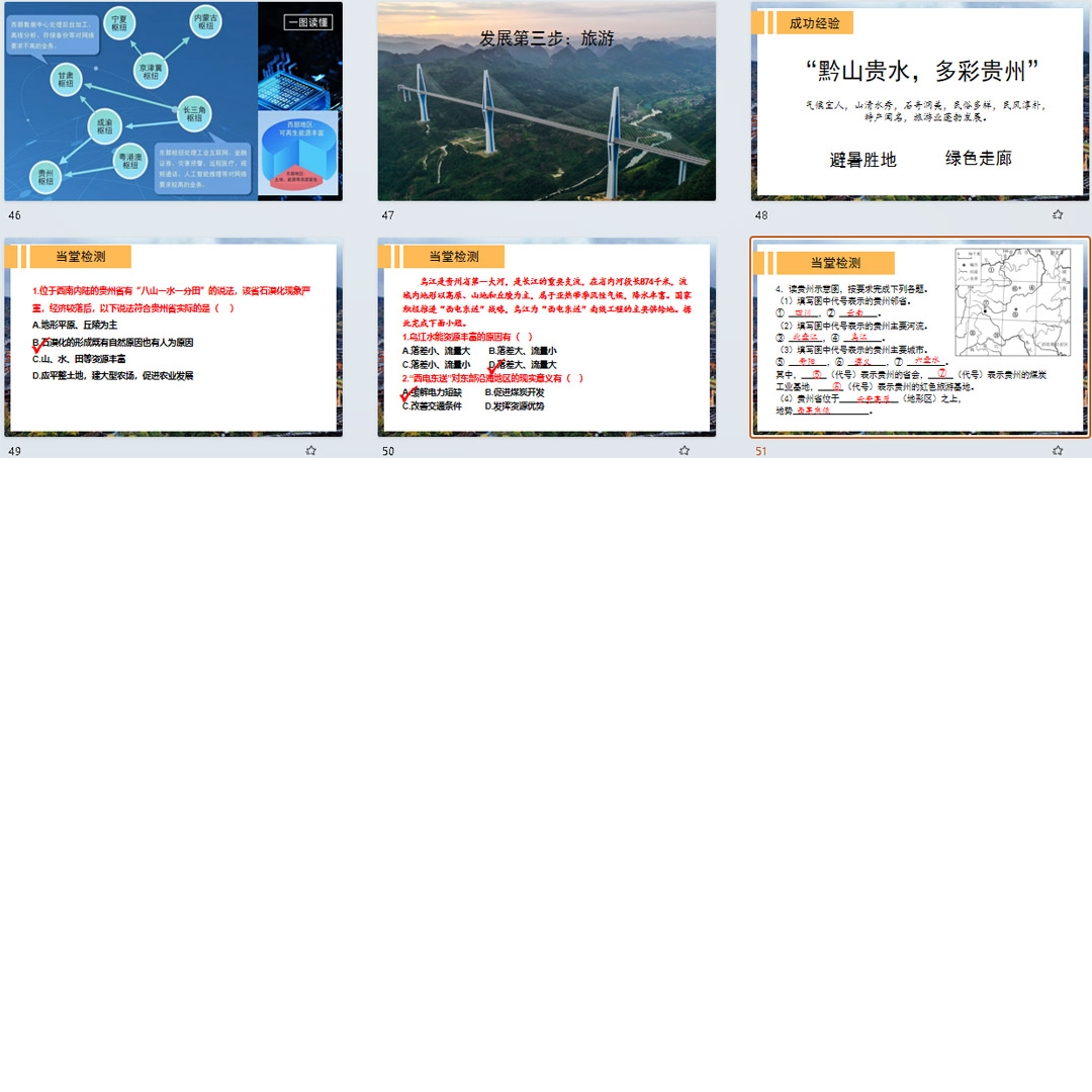 湘教版贵州省的环境保护与资源利用PPT课件8套八下地理第8章第4节