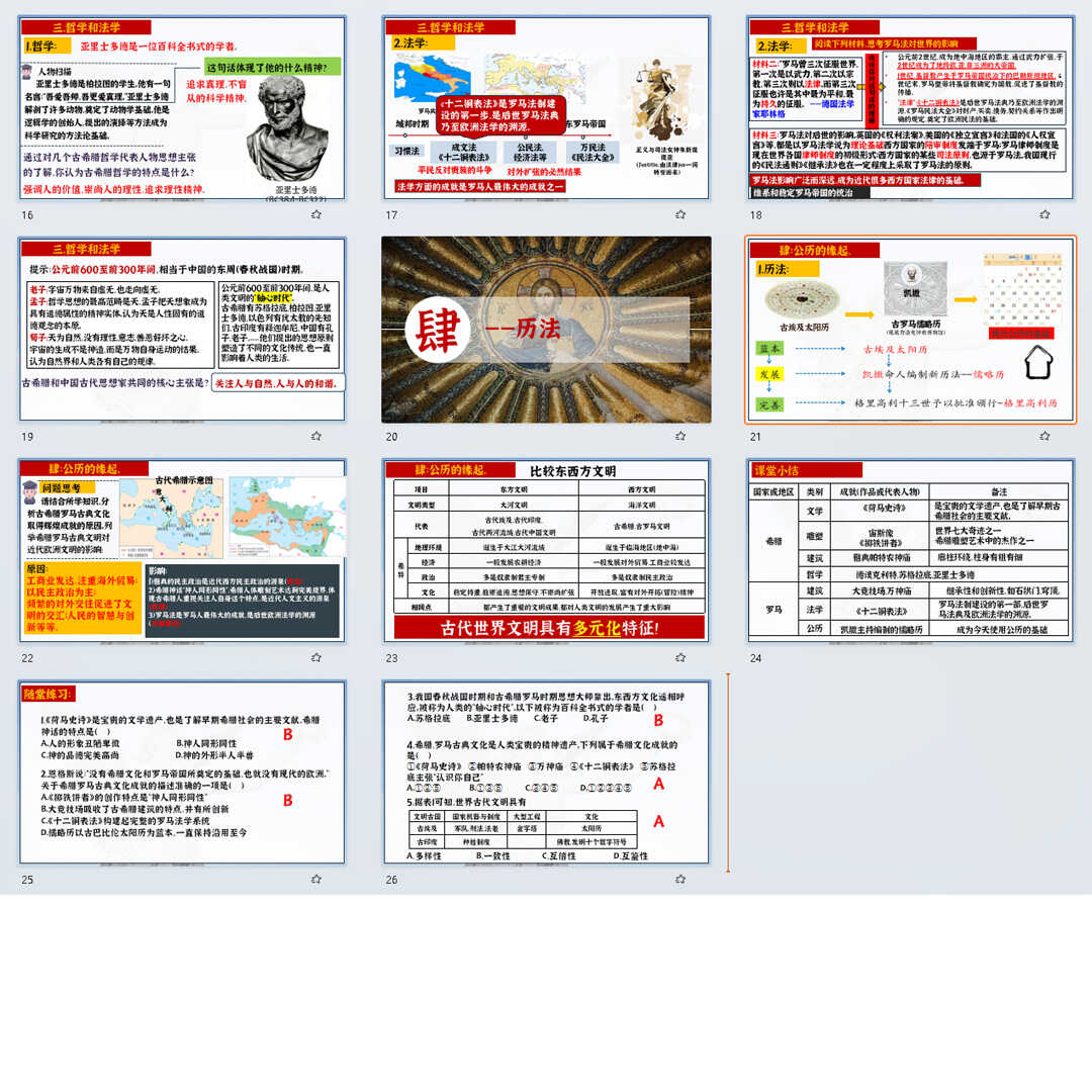 《希腊罗马古典文化》PPT课件13套初中九年级上历史第六课课件