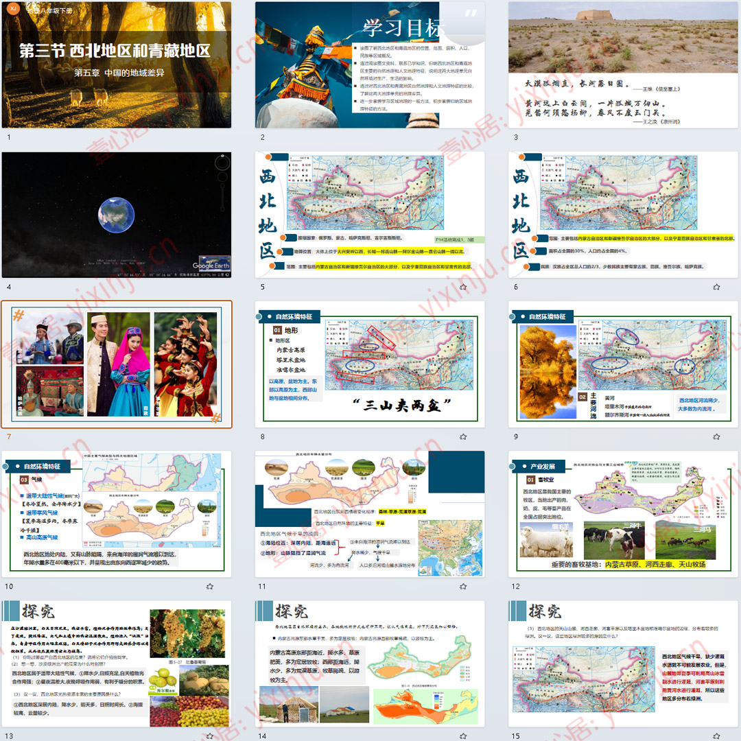 湘教版西北地区和青藏地区PPT课件9套八年级下册地理第五章第3节