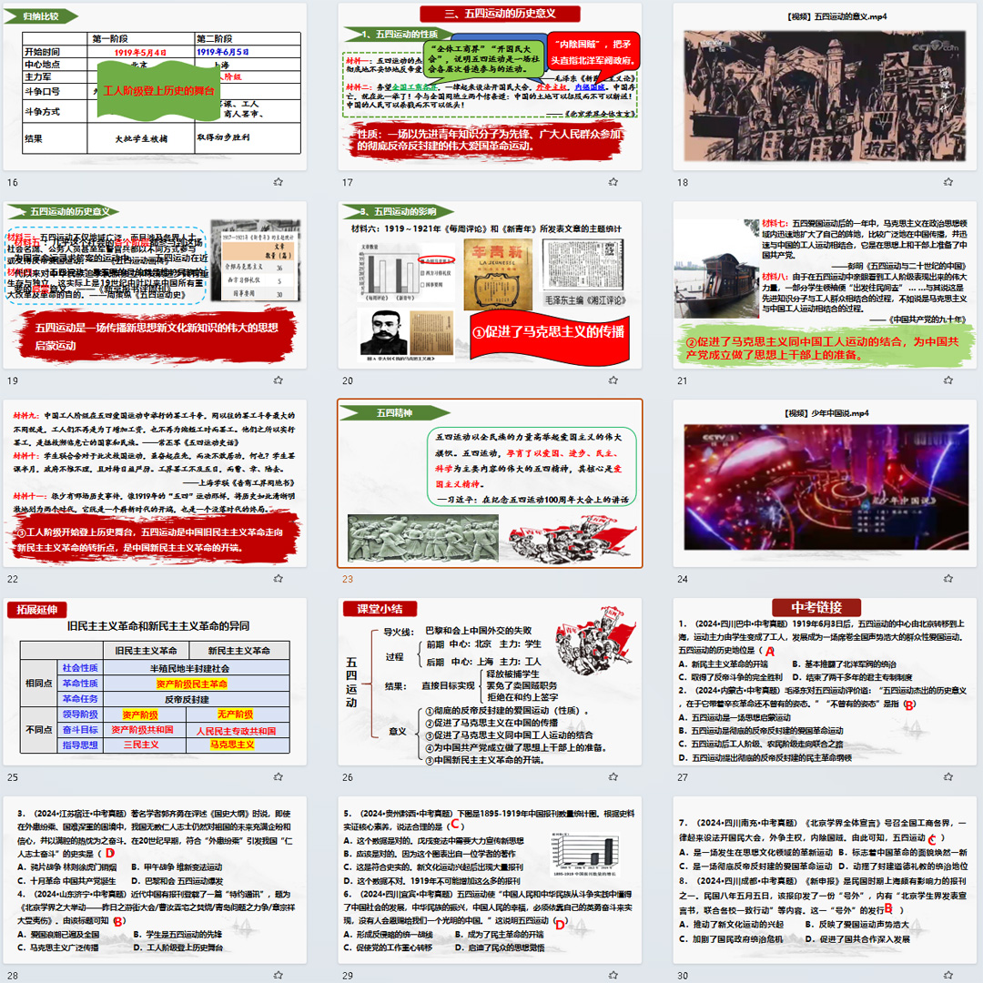 《五四运动》PPT课件公开课初中八年级上册历史第13课课件