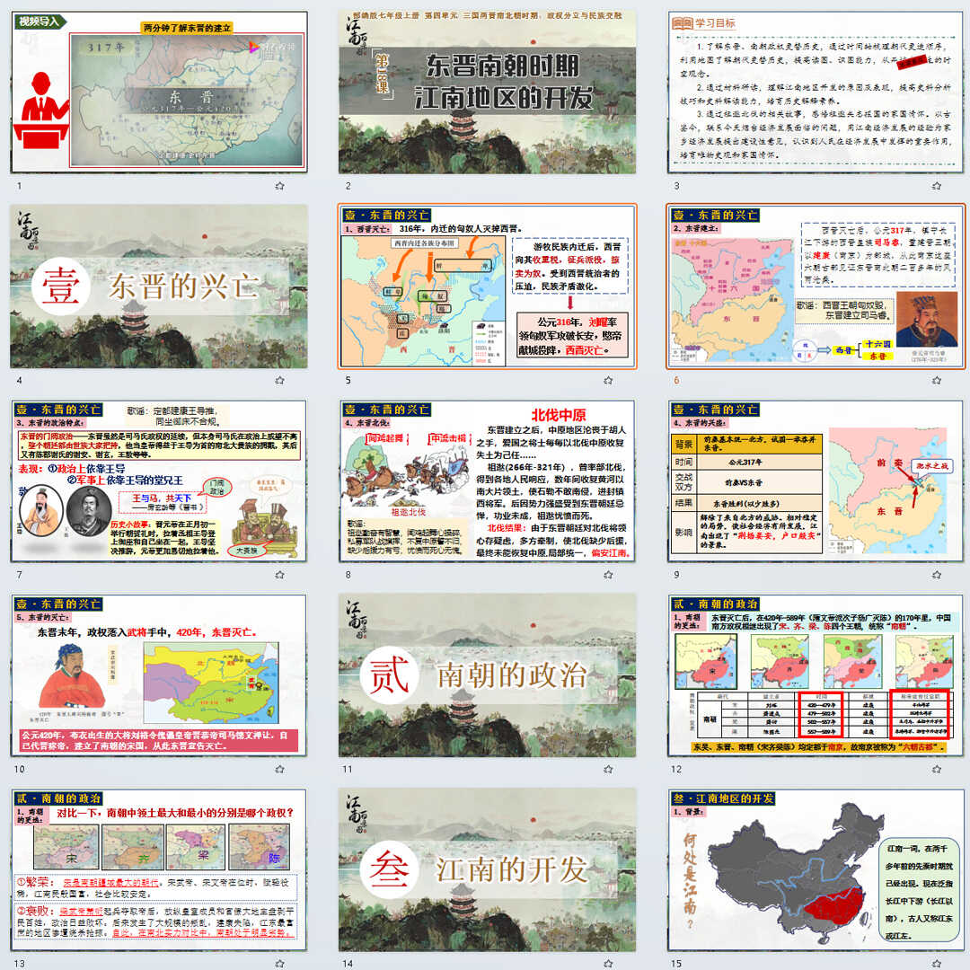 《 东晋南朝时期江南地区的开发》PPT课件17套初中七上历史第18课