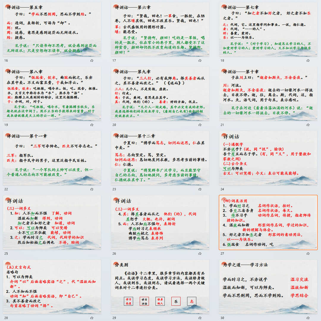 《〈论语〉十二章》PPT课件26套七年级上册语文第十二课教学课件