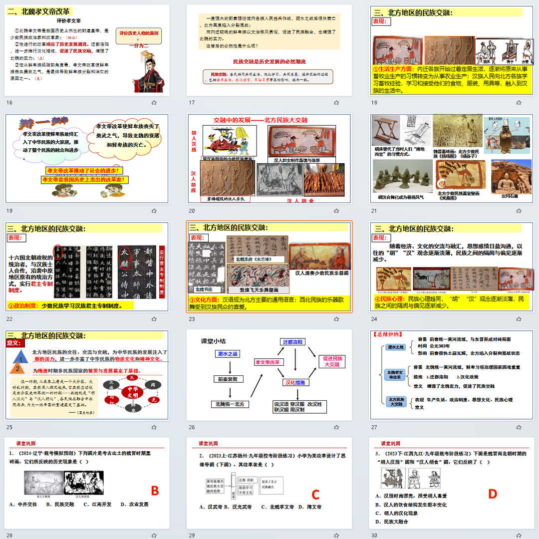 《 北魏政治和北方民族大交融》PPT课件14套初中七上历史第十九课