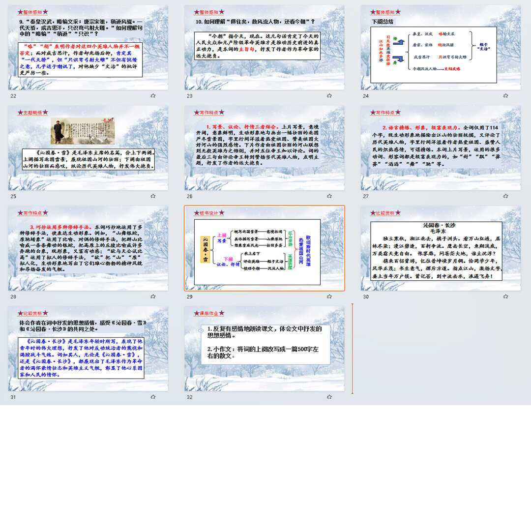 《沁园春·雪》PPT课件精修单品九年级上册语文第一课同步教学