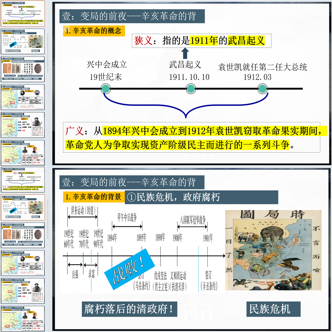 《辛亥革命》PPT课件公开课初中八年级上册历史第9课教学课件