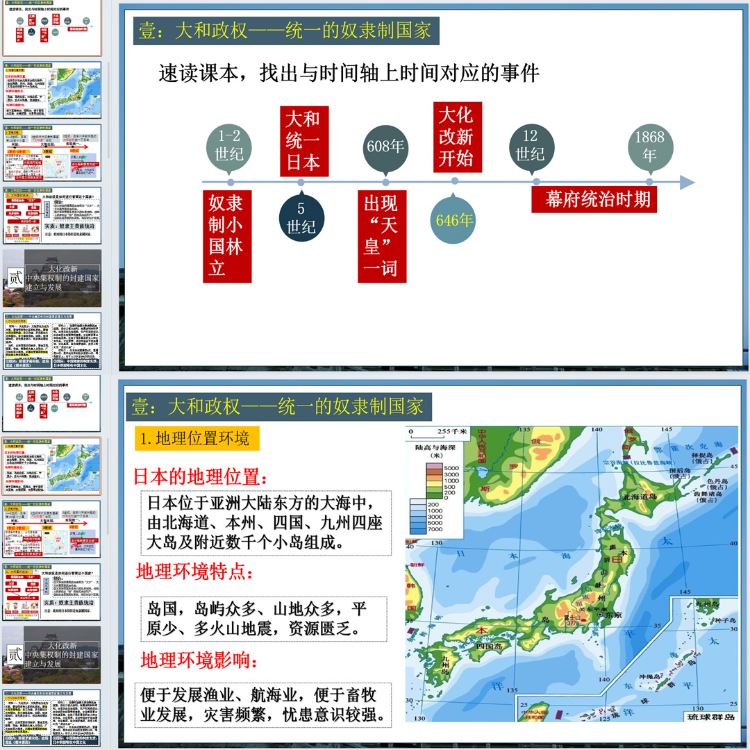 《古代日本》PPT课件公开课初中九年级上册历史第11课教学课件