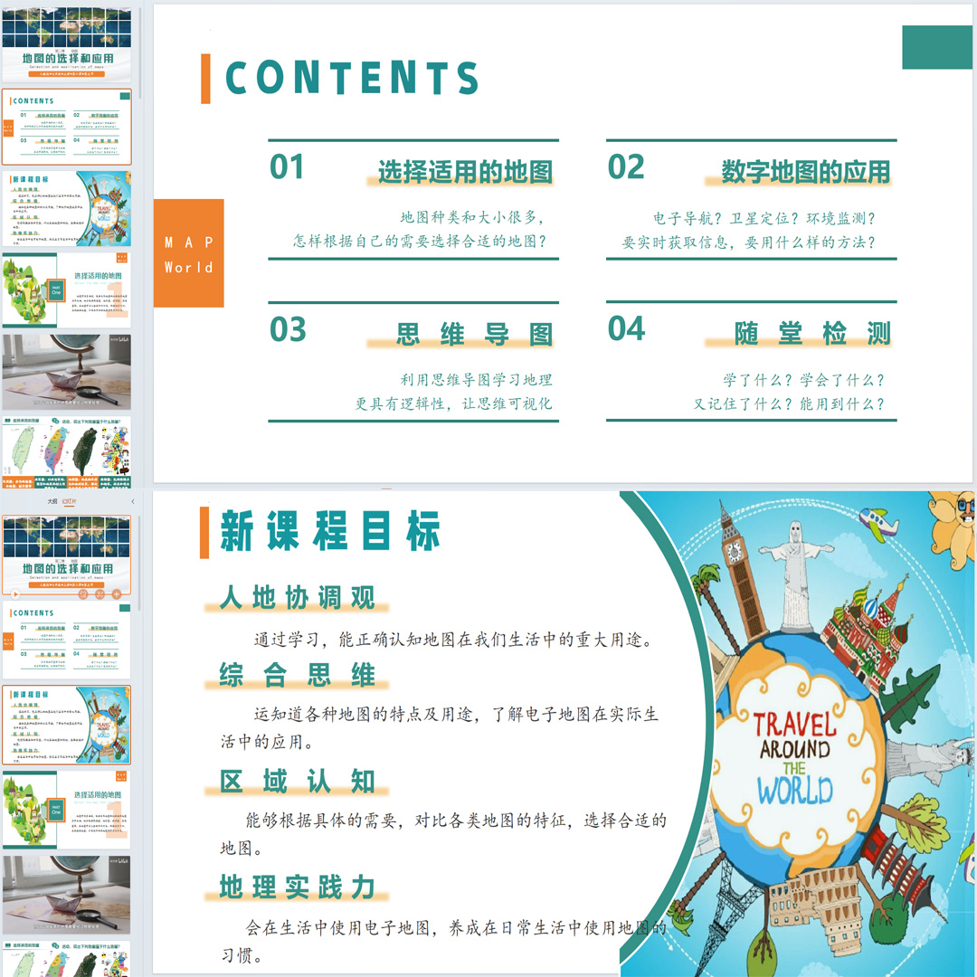 《地图的选择和应用》PPT课件精修单品初中七上地理第二章第三节