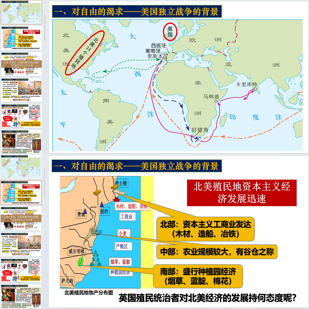 《美国的独立》PPT课件精品课初中九年级上册历史第十八课课件PPT