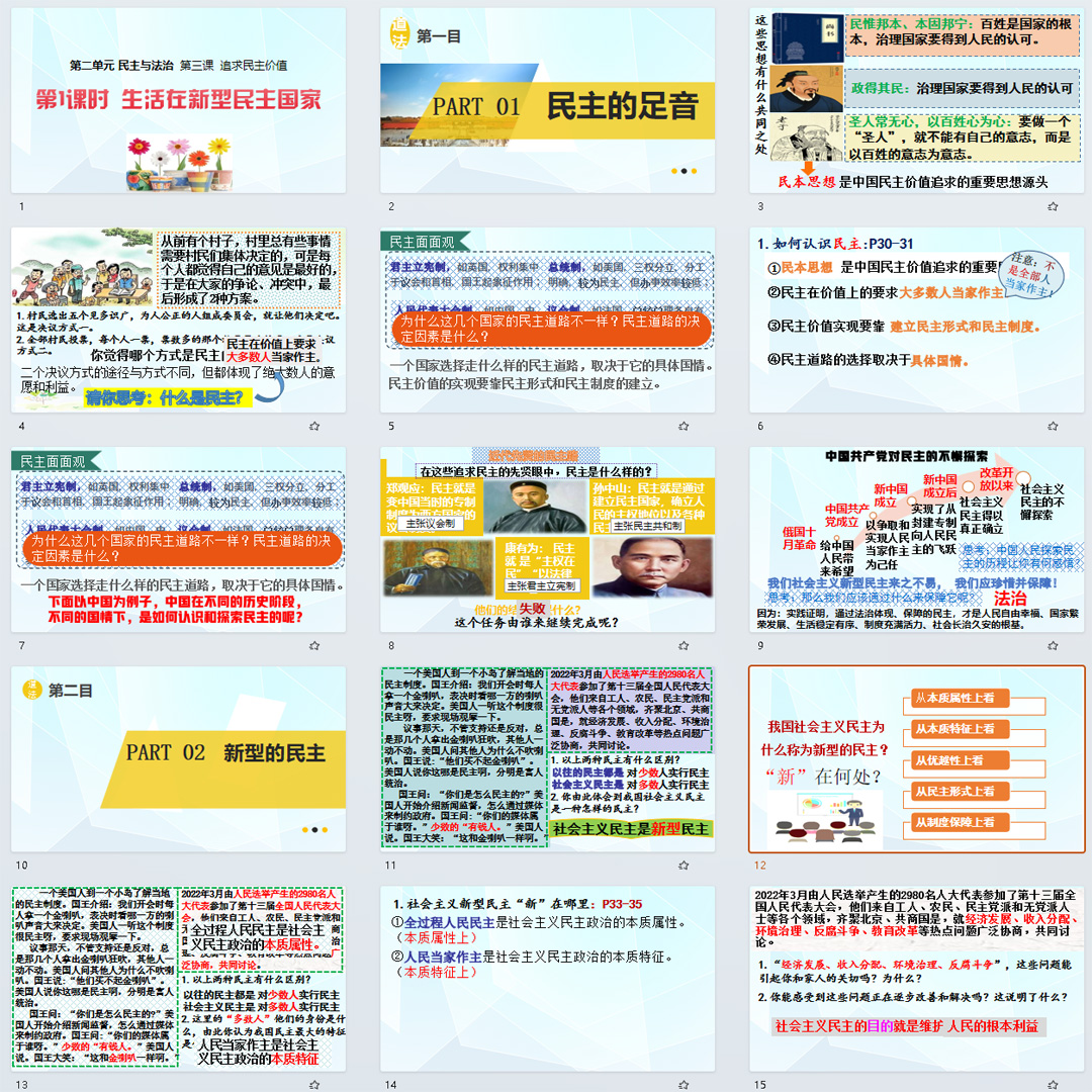 《生活在新型民主国家》PPT课件优选课九年级上道法第三课第1节