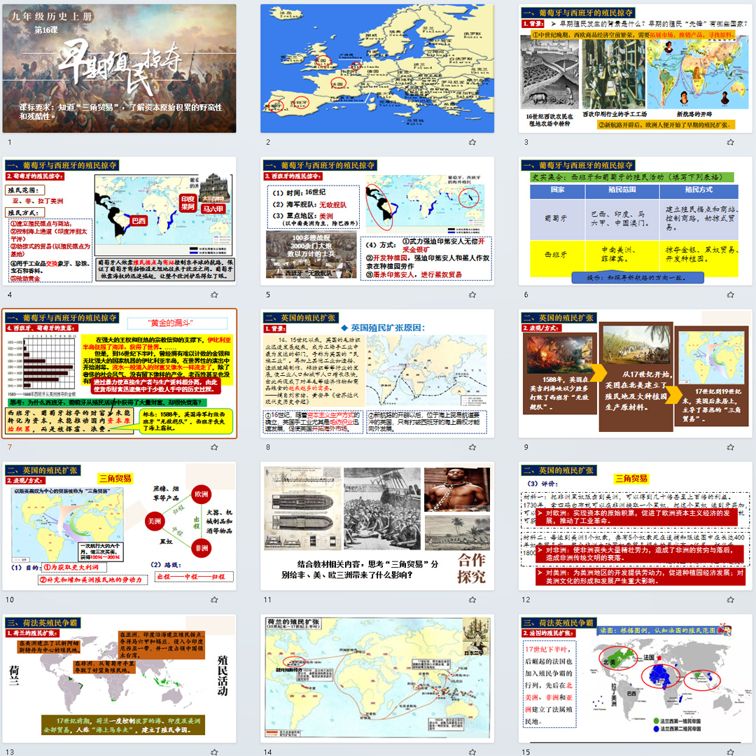 《早期殖民掠夺》PPT课件公开课初中九年级上册历史第16课课件