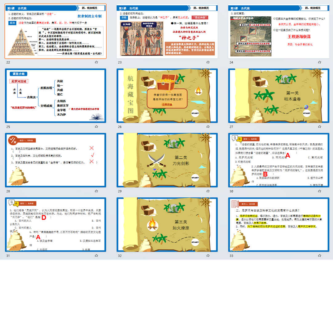 《古代埃及》PPT课件11套初中九年级上册历史第一课PPT教学课件