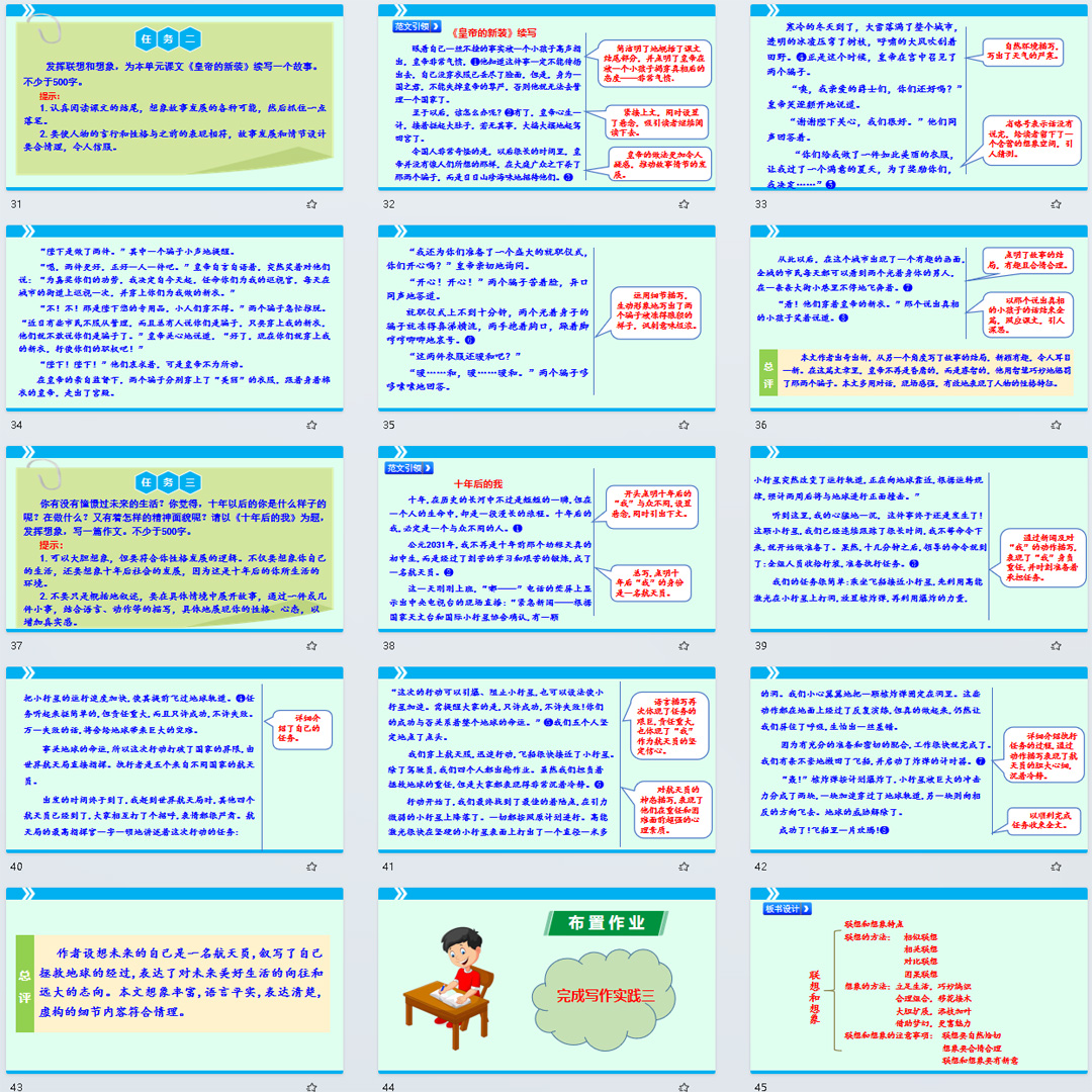 写作《发挥联想和想》课件ppt初中七年级上册语文第6单元写作指导