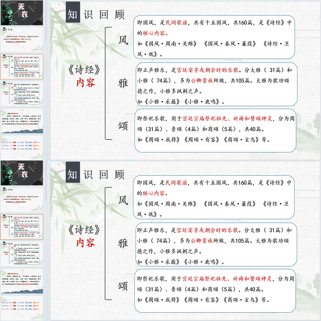 古诗词诵读《无衣》PPT课件7套高二语文上学期选择性必修上册教学